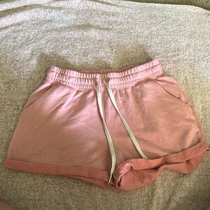 pink sweatshorts